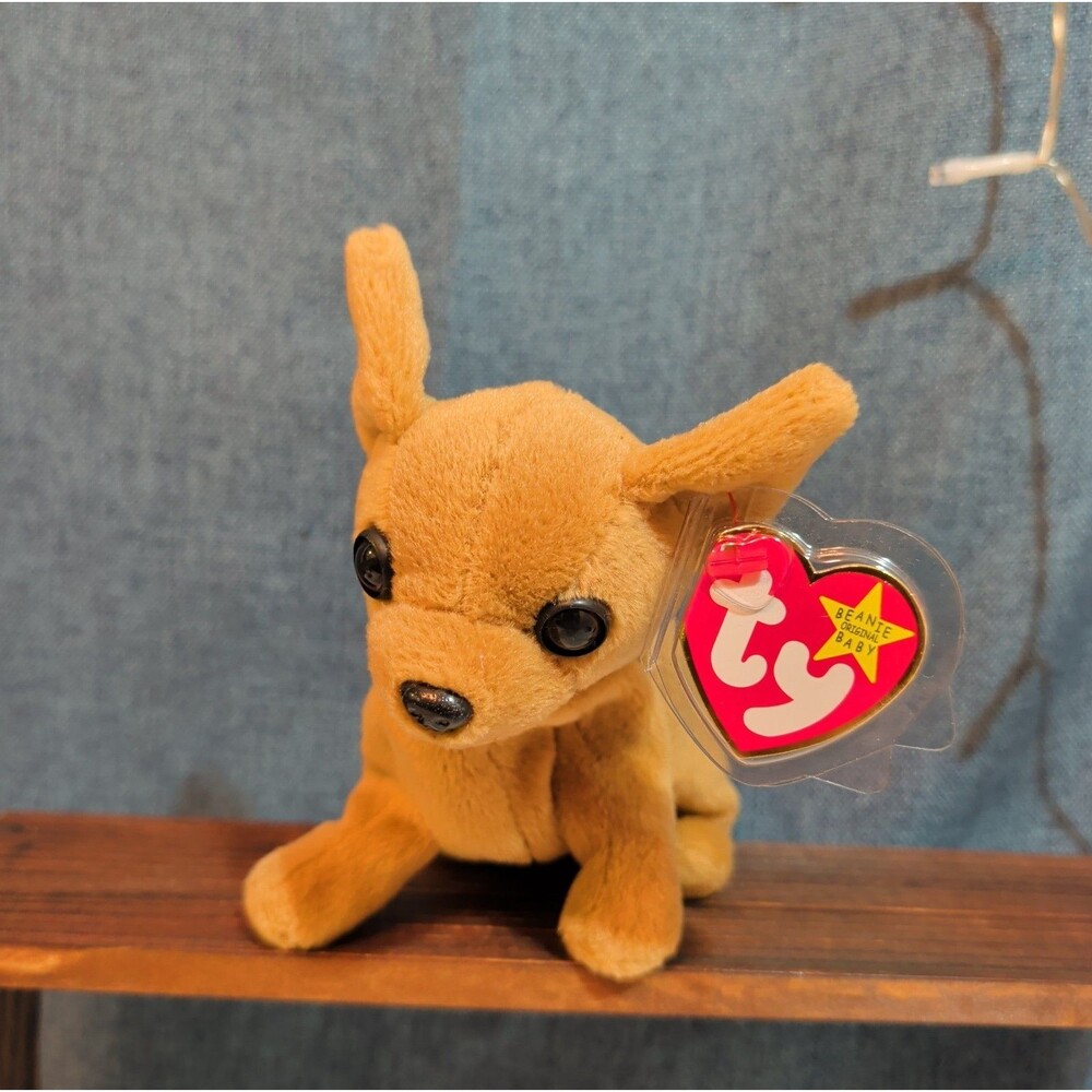 Ty Beanie Baby Tiny Chihuahua Dog Plush Vintage MWMT
